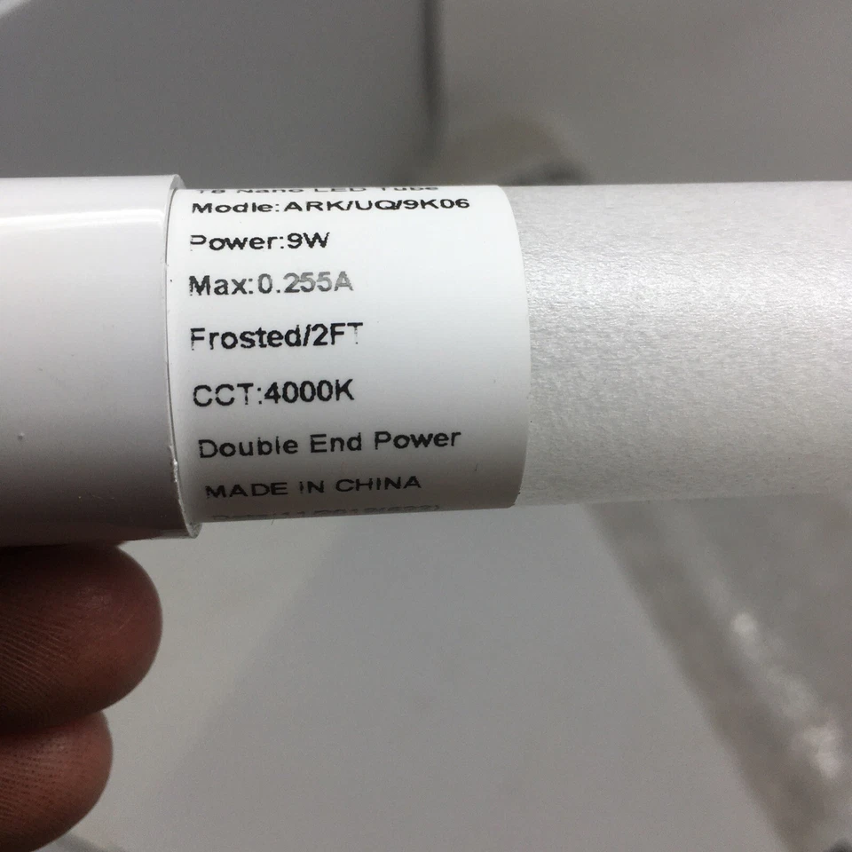 NEW Lot of 3 T8 Nano LED Tube ARK/UQ/9K06 9W 0.255A Frosted 2' 4000K - Image 3 of 4