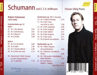 FLORIAN UHLIG SCHUMANN AND E.T.A. HOFFMANN NEW CD