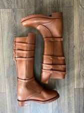 Obi Wan Kenobi, Jedi Boots, Brown Leather, Cosplay, Rider, Replica, Strapped