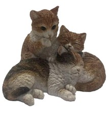 Country Artists Cat Figurine (3 cats/kittens), marked 'CA'
