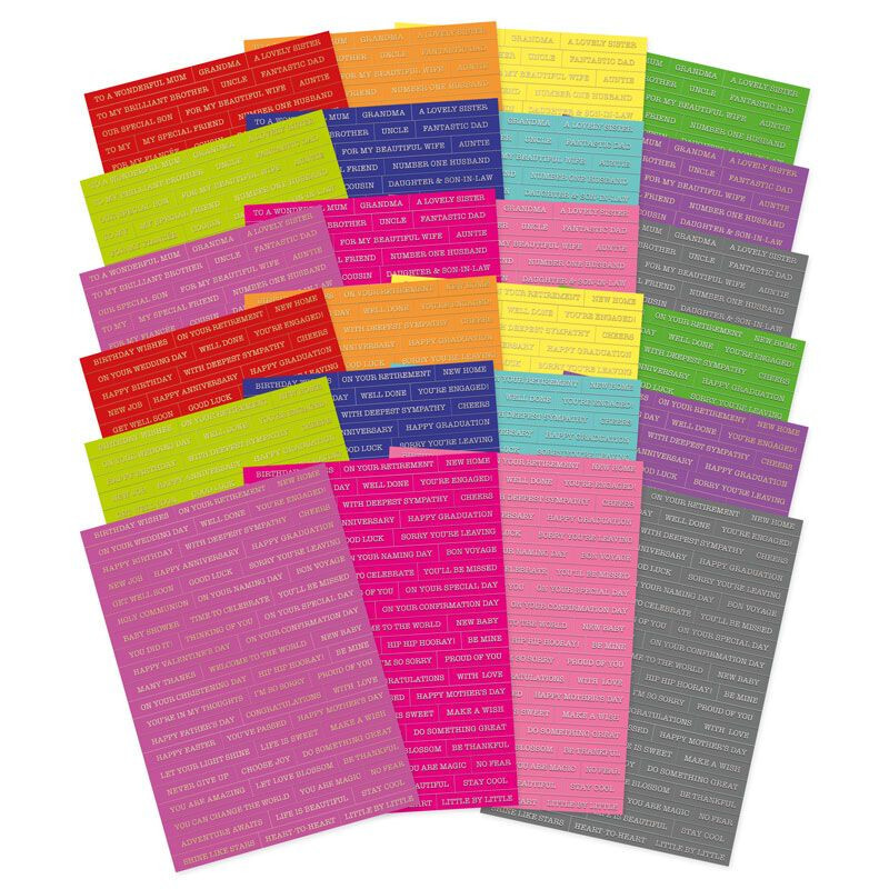 Hunkydory  - Bold & Bright Stickables Just My Type Foiled Paper Pack