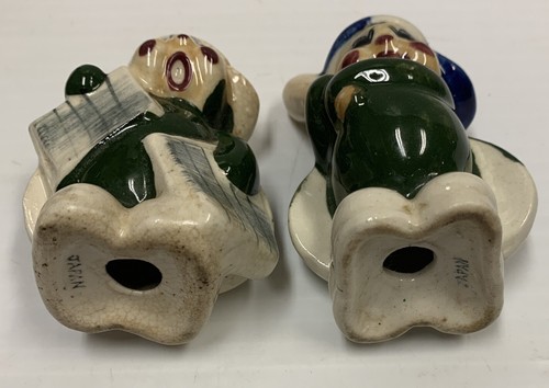 Vintage Unbranded Japan Baseball Themed Salt & Pepper Shakers 3 Inches U - Picture 7 of 7