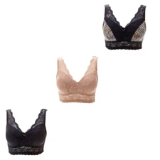 Rhonda Shear 3 Pack Pin-Up Lace Bra Set 453710-567051-J