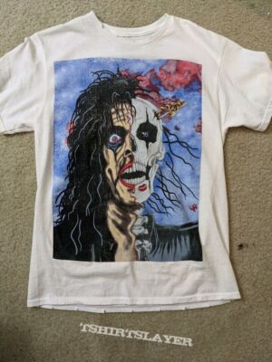 Vintage 1989 Alice Cooper Trash Skelton Face Melt Band Unisex