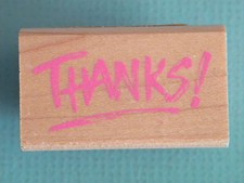 Thanks - Single Word Greeting/Phrase POSH IMPRESSIONS Rubber Stamp