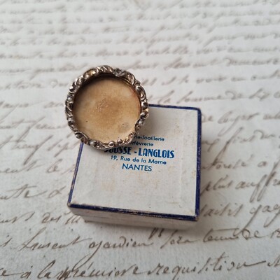 Broche Ancienne Porte-photo En Argent Sterling - Pièce Vintage