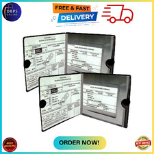 ESSENTIAL Car Auto Insurance Registration BLACK Document Wallet Holders 2 Pack