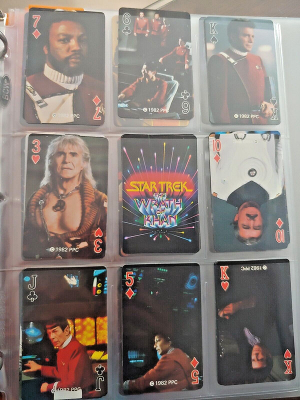 Lot of  Star Trek II Wrath Of Khan Playing Cards 1982 , 34 cards