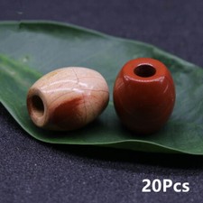 20Pcs 18x16mm Natural Red Rainbow Jasper Large Hole Barrel Beads Hole 5mm HT970
