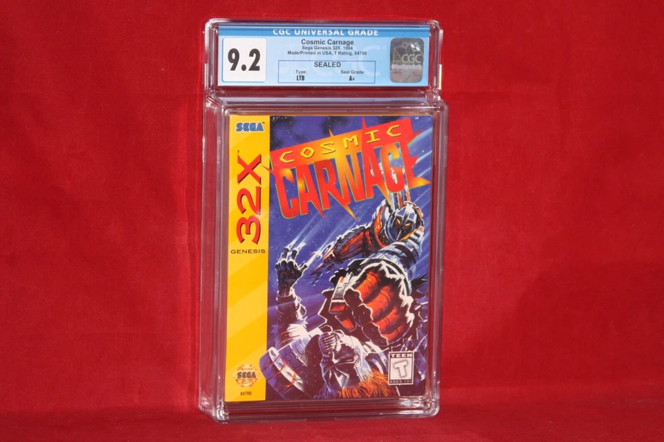Cosmic Carnage (Sega Genesis 32X, 1994) Sealed, CGC Graded 9.2 A+ - Image 2 of 3