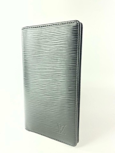 Louis Vuitton Black Epi Leather Long Bifold Card Holder Brazza James 5l520  | eBay