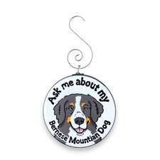 Bernese Mountain Dog Mini Ornament Dog Holiday Decor Handmade Gift - 2.25"