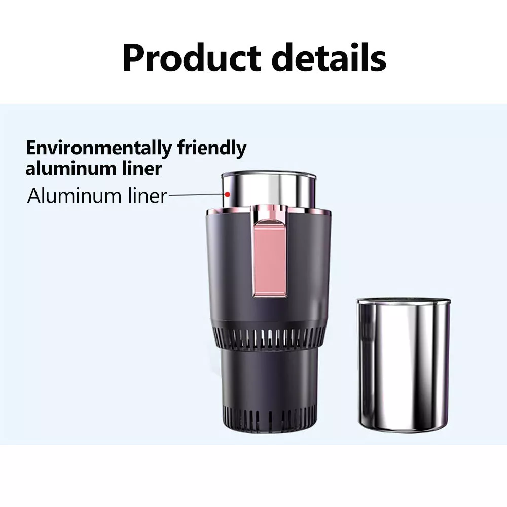 12V Portable Car Cooling Heating Cup Holder 2 in 1 Digital