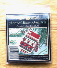 Vtg Mill Hill Charmed Mitten Ornament Counted Glass Bead Kit MHCM7 Warm Wooly