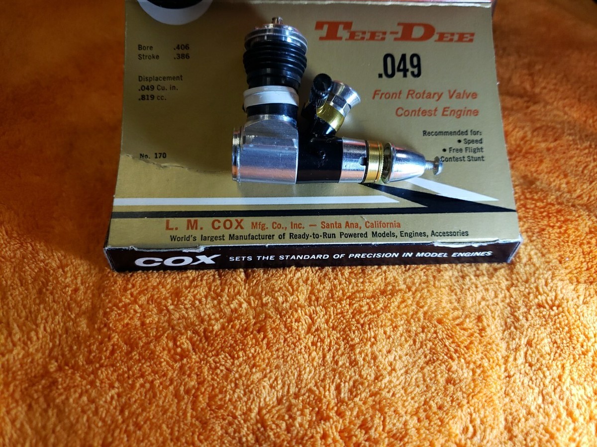 Cox .049 - COX engine - COX TEE-DEE .049 Front Rotary Valve Cox .049 - COX engine - COX TEE-DEE .049 Front Rotary Valve