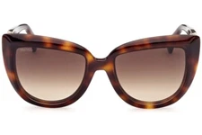 MAX MARA Emme MM0029 52F Brown Shell Cat Eye Sunglasses Plastic Frame 56-18-140