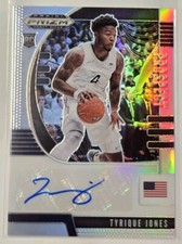 2020-21 Panini Prizm Draft Picks Prospect Silver Tyrique Jones #PA-TJ Autograph