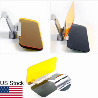 Universal 1Pc Day/Night Anti Glare Visor Clip On Vision Car Vehicle Glasses