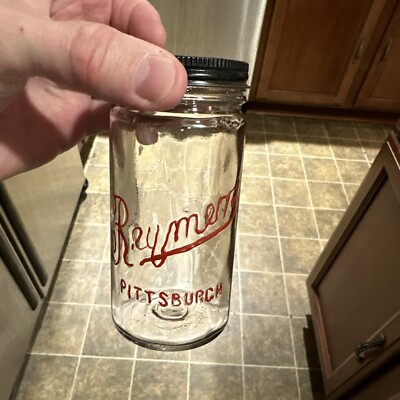 Reymers Confectioners Candy Glass Jar w/Lid Pittsburgh Pennsylvania PA