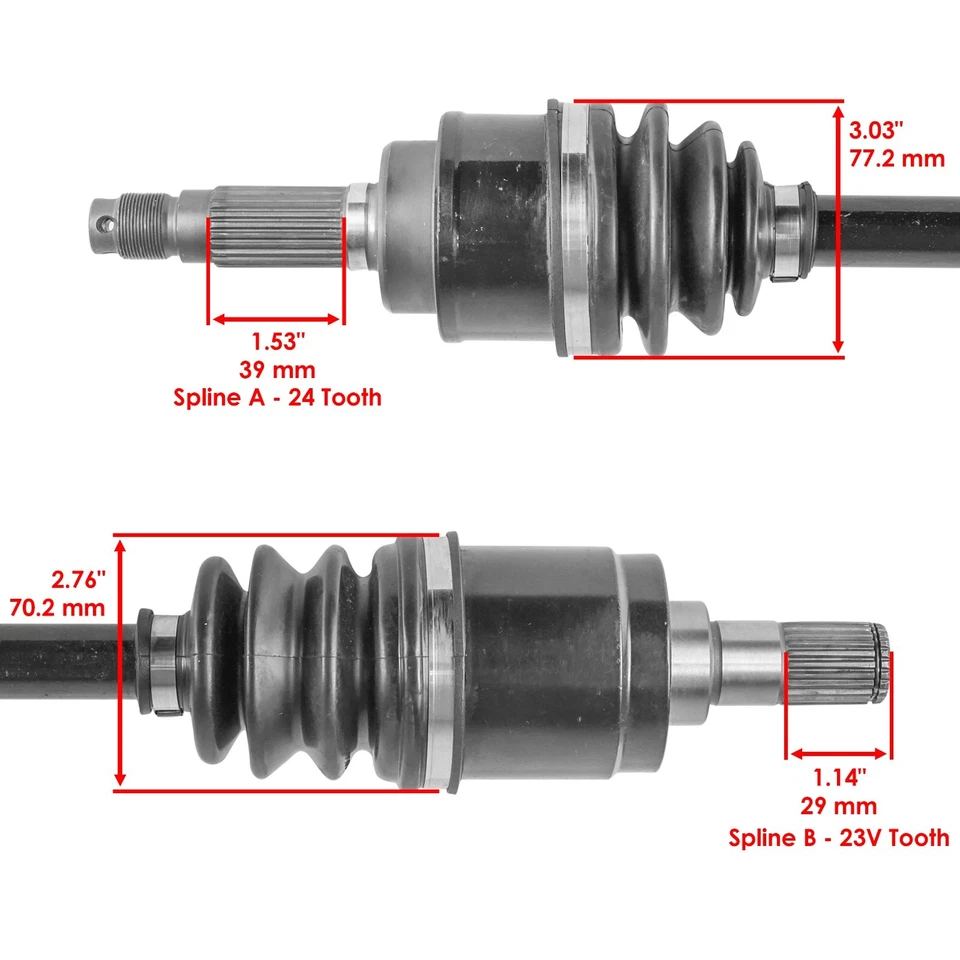 Ejes articulados CV traseros izquierdo y derecho para Can-Am Commander 1000 4X4 2011-2012 Foto 3 de 4