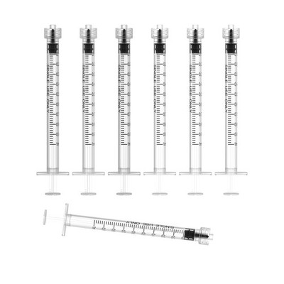 1ml Luer Lock Syringes (No Needle) -100 Pack Syringes,Individually Wrapped