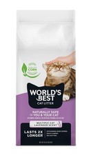 WORLD'S BEST CAT LITTER Multiple Cat Lavender Scented 32-Pound, Purple