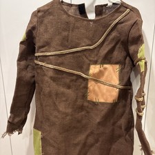 Straszny strach na wróble Halloween Kostium Przerażający strój z burlap z maską Dziecko Duży