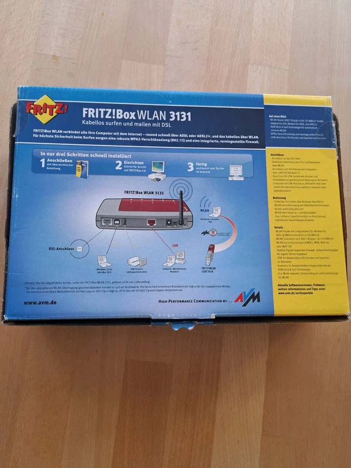 FRITZ!Box 3131 WLAN Router - Bild 2 von 3