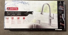 Delta Eldridge 19842Z-SD-DST Pull Down Sprayer Kitchen Faucet in Polished Chrome