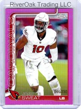 2025 Topps Chrome - Josh Sweat Pink Refractor /250 #10 Cardinals