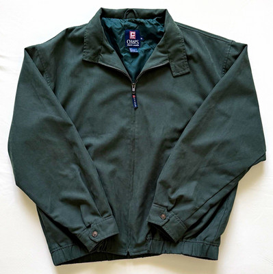 Vintage Chaps Ralph Lauren Men's Green Jacket Full Zip Lined Regular Fit Size M