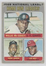1970 Topps League Leaders Willie McCovey Hank Aaron Lee May #65 HOF 0ha3