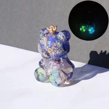 Kuma Fireworks Night Sky Keychain Orgonite Mini Gift Used