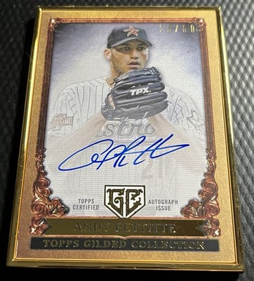 2023 Andy Pettitte Astros 26/50 Topps Gilded Edge Gallery of Gold Auto #GOG-AP