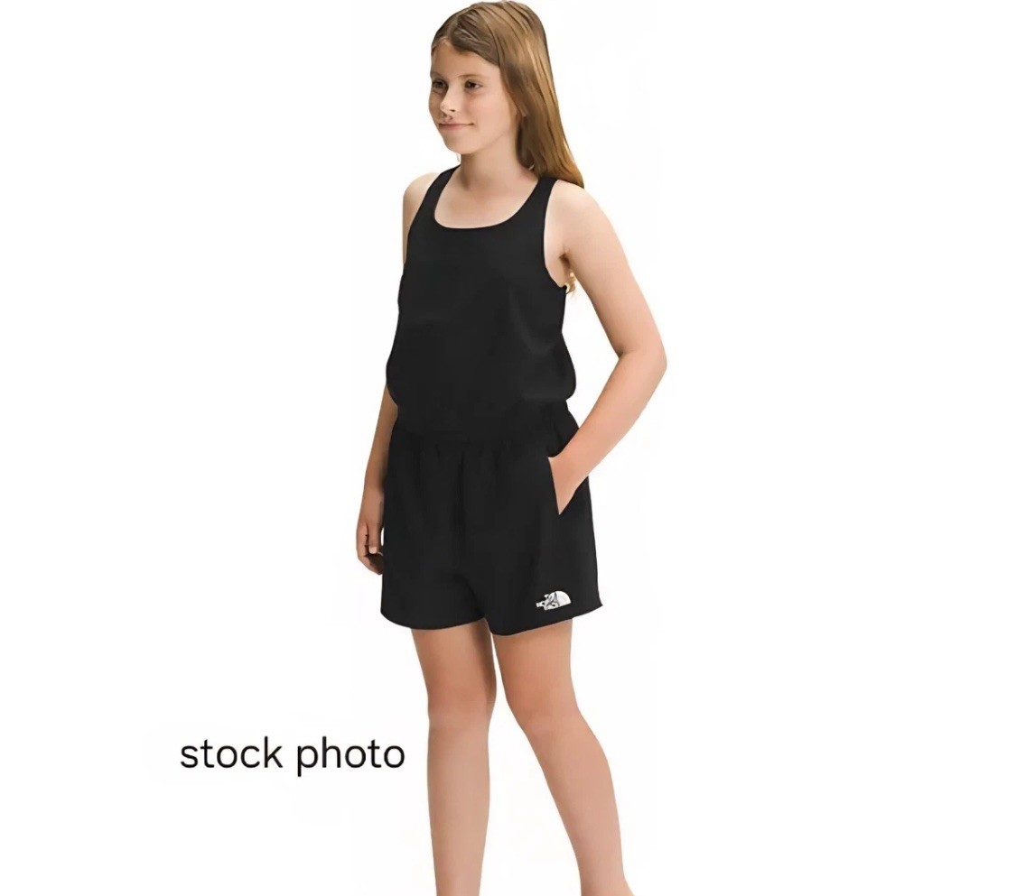 NWT The North Face Girls Amphibious Class V Flashdry ROMPER, Black, Size S 7/8 thumbnail 4