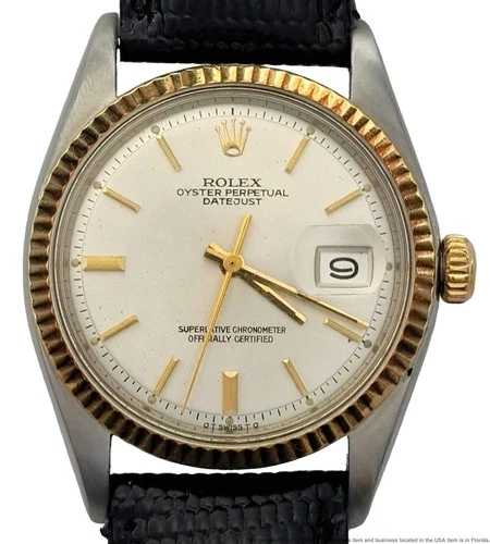 Vintage 1974 Rolex 1601 Datejust Champagne Dial Steel Case Men’s Wrist Watch