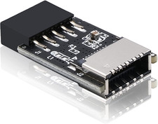 USB 2.0 Internal Header to USB 3.1 Type-C 20-Pin Front Panel Adapter