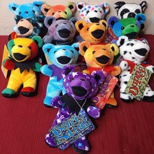Lot of 13 Grateful Dead Bean Bears 7 by Liquid Blue- With Tags Beanie Bears