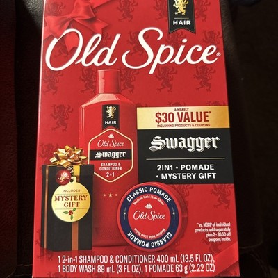 Old Spice 3 Pc Set Swagger Shampoo Conditioner Pomade *DMGD BOX* (N013)