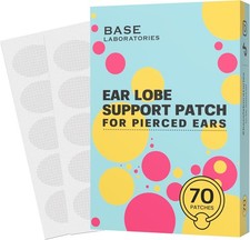 Base Laboratories Ear Lobe Support Patches for Pierced 70 Count Pack of 1 