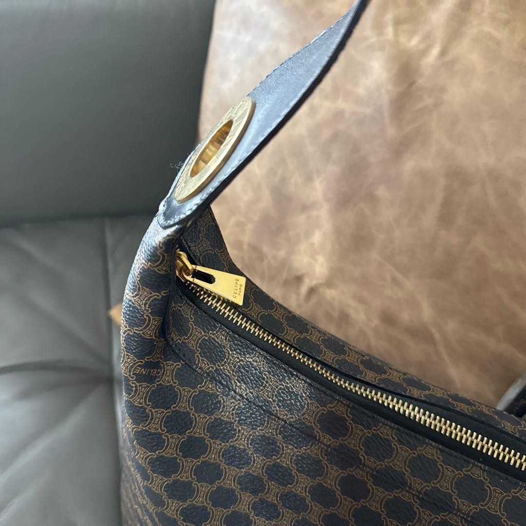 Brown Dot Pattern Shoulder Bag - image 6