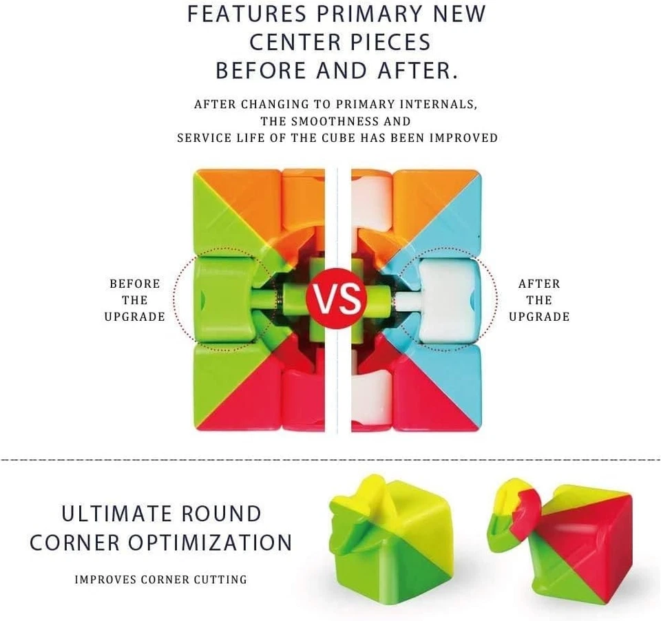 QY Toys Warrior W Speed Cube 3X3 — волшебный куб без наклеек 3X3X3 головоломки игрушки (56 мм) - Изображение 4 из 4