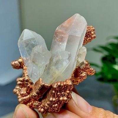 81G  Rare!! iridescent Native Copper crystal mineral specimen