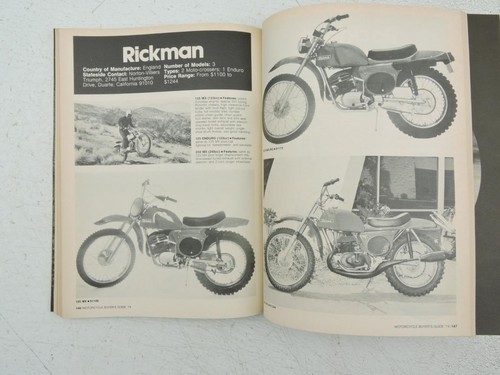 1974 Motorcycle Buyers Guide Café Racer Wankel Honda Triumph Harley Ducati 779 - Picture 6 of 7