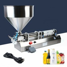 Pneumatic Filler Liquid Paste Filling Machine 50-500ml Cream Cosmetic 40L Hopper