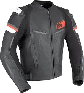 Oxford Cypher 1.0 Leather Jacket - Black/White/Red