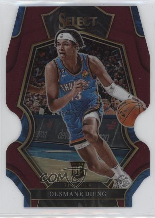 2022 Select Premier Level Maroon Prizm Die-Cut /175 Ousmane Dieng Rookie RC 3hd