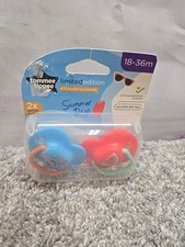 2 Tommee Tippee Summer Days Style 2 Pacifiers 18-36 months