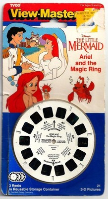 3 View-Master Stereo 3D Reels 3082-E,The Little Mermaid,Ariel And The Magic Ring