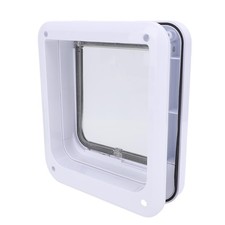 Pet Door Cat Dog Flap 4-Way Lock Rotating Door For Wall Panel Fence